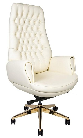 Кресло офисное Моцарт 9132 white leather