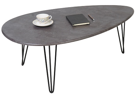 Журнальный столик Шеффилд (Серый бетон/Черный)