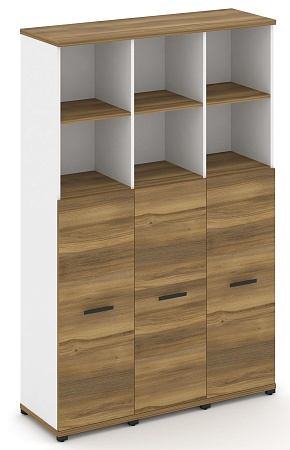 Шкаф три узкие секции, 5 ниш (3 фасада ЛДСП, 3 ниши ) CN.STU-534 B/W