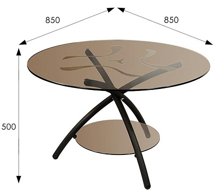 Журнальный столик Дуэт 3 (Черный)