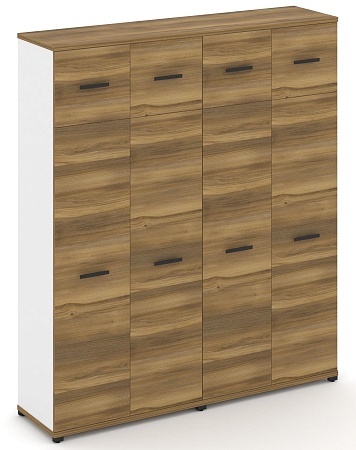 Шкаф две широкие секции, 5 ниш (4 фасада ЛДСП,  4 ниши + 4 фасада ЛДСП, 1 ниша) CN.STS-527 B/W