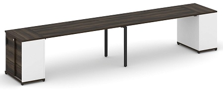 Рабочая станция с опорными шкафом купе CN.ORS-236 B/W