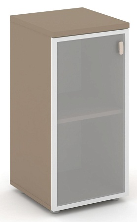 Шкаф низкий узкий левый (1 низкий фасад стекло в раме сатин матовый) ES.SU-3.2R(L)