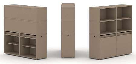 Набор №1. Тумба двойная + высокая надставка ES.NB.2V-1