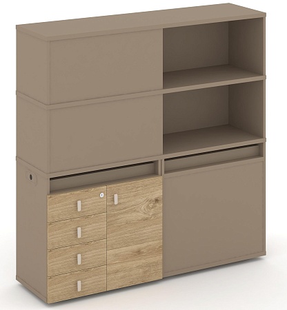 Набор №18. Тумба двойная + высокая надставка ES.NB.2V-18