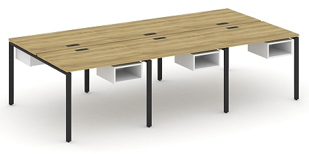 Рабочая станция двухсторонняя с подвесными тумбами на 6 мест CN.DRS-141