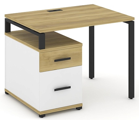 Стол письменный с одной опорной тумбой CN.SP-306 B/W