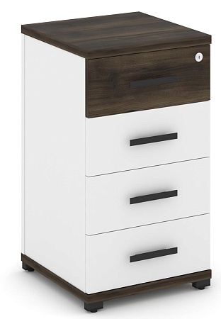 Тумба опорная/приставная 4 ящика. CN.TUO-002 B/W