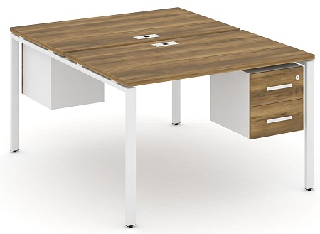 Рабочая станция двух сторонняя с подвесными тумбами на 2 места CN.DRS-114 B/W