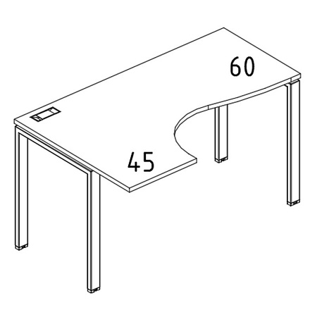 Стол эргономичный левый  А4 Б1 033L БП