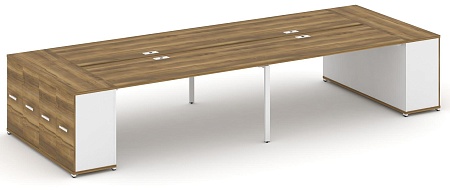 Рабочая станция с опорными распашными шкафоми CN.DRS-264 B/W