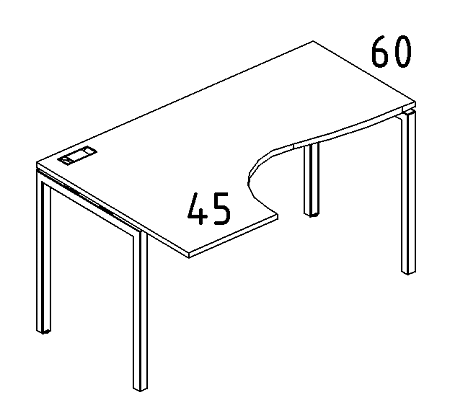 Стол эргономичный левый  А4 Б2 031L БП