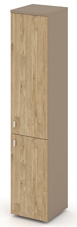 Шкаф высокий узкий правый (1 низкий фасад ЛДСП + 1 средний фасад ЛДСП) ES.SU-1.3(R)