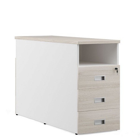 Тумба приставная для сдвоенной столешницы, 3 ящика TES284314