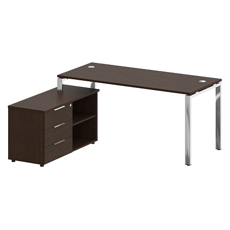 Стол рабочий руководителя с опорной тумбой левый БГ.СРТ-4.7 Л