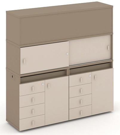 Набор №6. Тумба двойная + высокая надставка ES.NB.2V-6