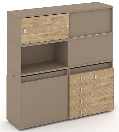 Набор №31. Тумба двойная + высокая надставка ES.NB.2V-31