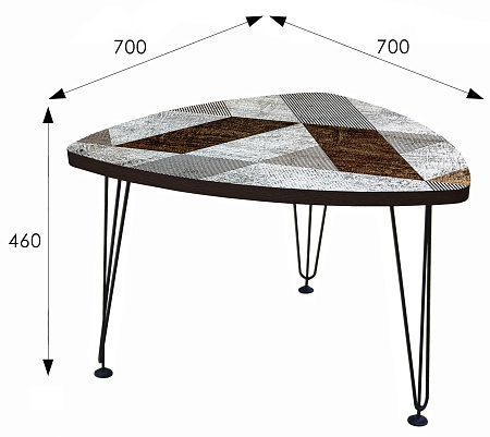 Журнальный столик Оникс (Венге/Luminar 168)