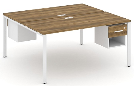 Рабочая станция двух сторонняя с подвесными тумбами на 2 места CN.DRS-120 B/W