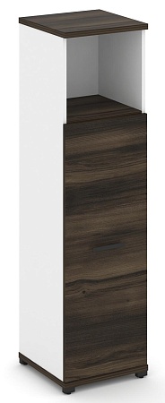 Шкаф одна узкая секция, 4 ниши ( фасад ЛДСП, 3 ниши ) CN.STU-413 B/W