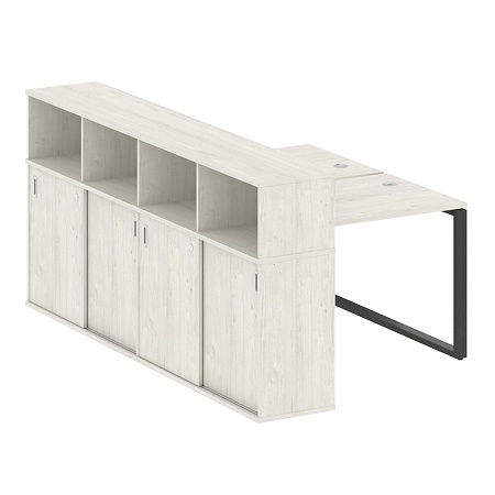 Рабочая станция на О-образном м/к с опорным шкафом-купе БО.РС-СШК-4.1