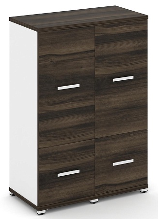 Шкаф две узкие секции, 3 ниши (2 фасада ЛДСП,  1 ниша + 2 фасада ЛДСП,  2 ниши) CN.STU-322 B/W