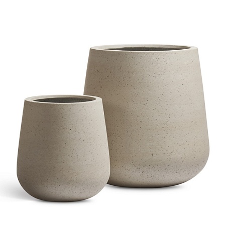 Кашпо Treez Ergo Fine Rock Design-чаша Белый песок в-67 см, д-66 см