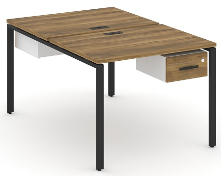 Рабочая станция двух сторонняя с подвесными тумбами на 2 места CN.DRS-109 B/W