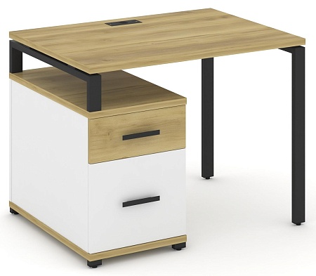 Стол письменный с одной опорной тумбой CN.SP-305 B/W