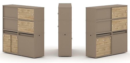 Набор №26. Тумба двойная + высокая надставка ES.NB.2V-26