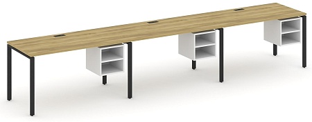 Рабочая станция односторонняя с подвесными тумбами на 3 места CN.ORS-127