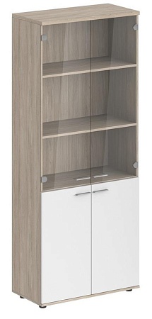 Шкаф высокий, 4-х дв., со стеклом, з.ст ЛДСП SG.811