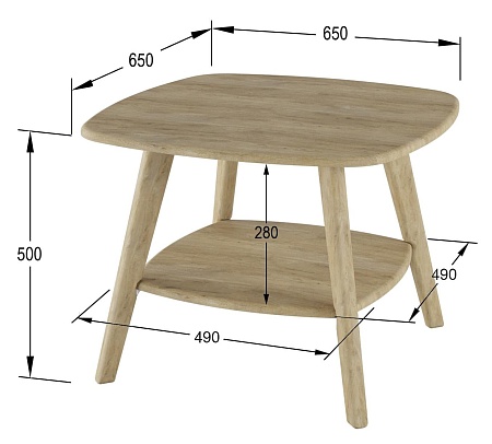 Журнальный столик Хадсон (Дуб сонома)