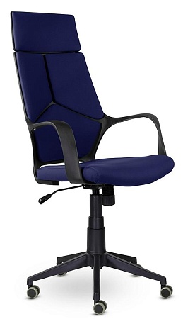 Кресло офисное  IQ (black plastic blue) CX0898R-1-139