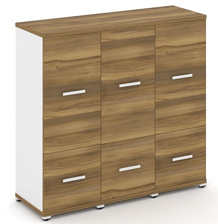 Шкаф три узкие секции, 3 ниши (3 фасада ЛДСП, 1 ниша + 3 фасада ЛДСП, 2 ниши) CN.STU-332 B/W