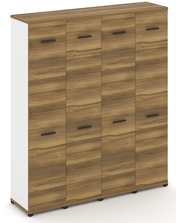 Шкаф четыре узкие секции, 5 ниш (4 фасада ЛДСП, 4 ниши + 4 фасада ЛДСП,  1 ниша) CN.STU-547  B/W