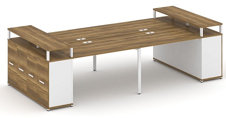 Рабочая станция с опорными распашными шкафоми с верхними горизонтами CN.DRS-266 B/W