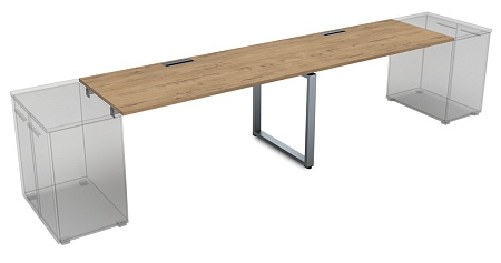 Стол системы Бенч, линейный, на 2 рабочих места  СДТЛ-О.989