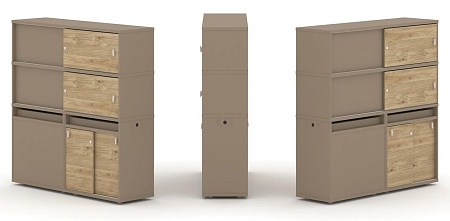 Набор №26. Тумба двойная + высокая надставка ES.NB.2V-26