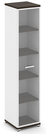 Шкаф одна узкая секция, 5 ниш (фасад стеклопрозрачное в раме, на 5 ниш) CN.STU-518 RP B/W