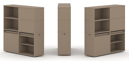 Набор №17. Тумба двойная + высокая надставка ES.NB.2V-17