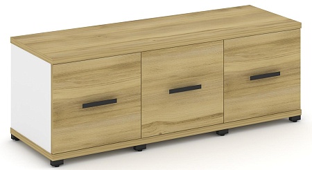 Шкаф три узкие секции, 1 ниша (3 фасада ЛДСП,  1 ниша) CN.STU-133 B/W