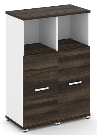 Шкаф две узкие секции, 3 ниши (2 фасада ЛДСП, 2 ниши ) CN.STU-323 B/W