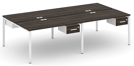 Рабочая станция двухсторонняя с подвесными тумбами на 4 места CN.DRS-131 B/W