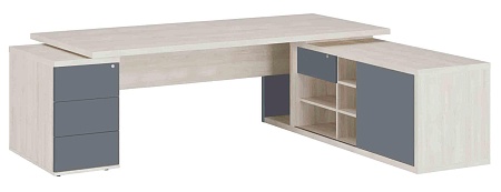 Стол рабочий на креденции и тумбе правый ZIO285109