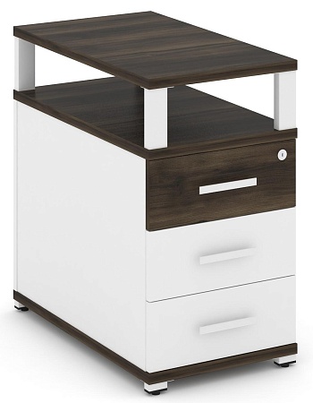 Тумба приставная 3 ящика. С надставкой. CN.TGP-001 B/W