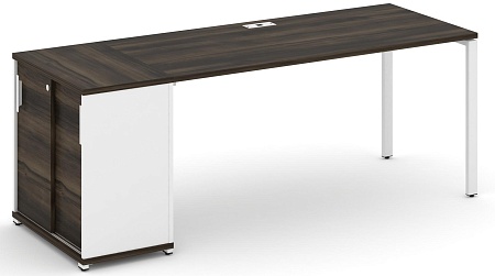 Стол рабочий с опорным шкафом купе CN.SP-236 B/W