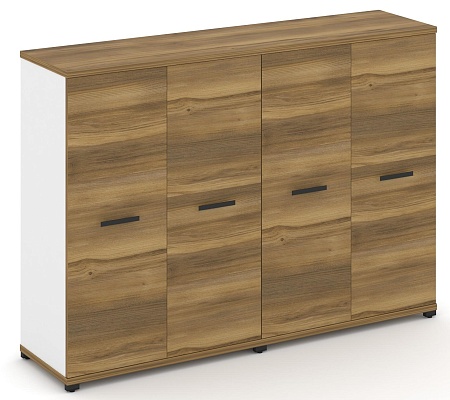 Шкаф две широкие секции, 3 ниши (4 фасада ЛДСП, 3 ниши) CN.STS-326  B/W