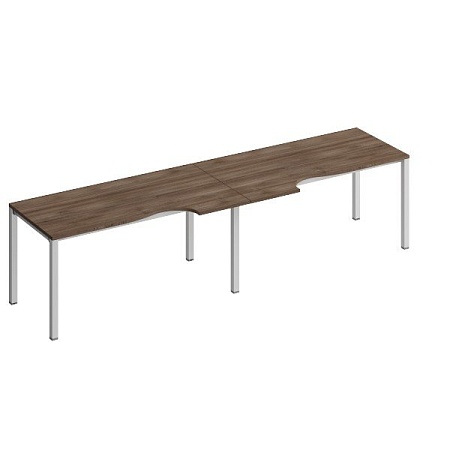 Рабочая станция со столами эргономичными на металлокаркасе КФ (2х160) К.1139-2