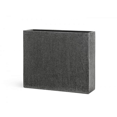 Кашпо TREEZ Effectory Stone Высокий Дивайдер Тёмно-серый камень в-75, д-92, ш-25 см 1/1